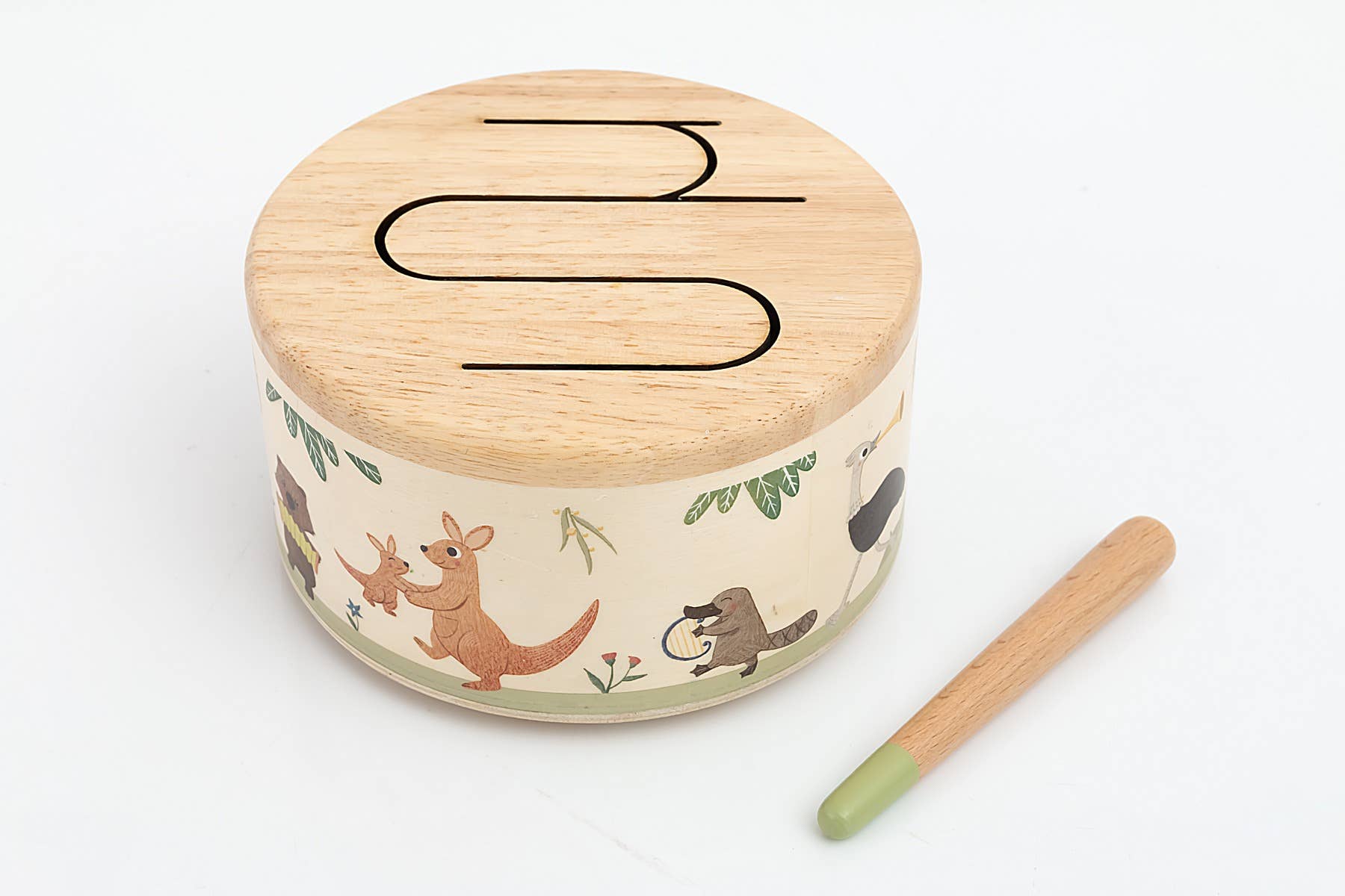 Outback Beats (Wooden drum with Australian animals) | graveltrack